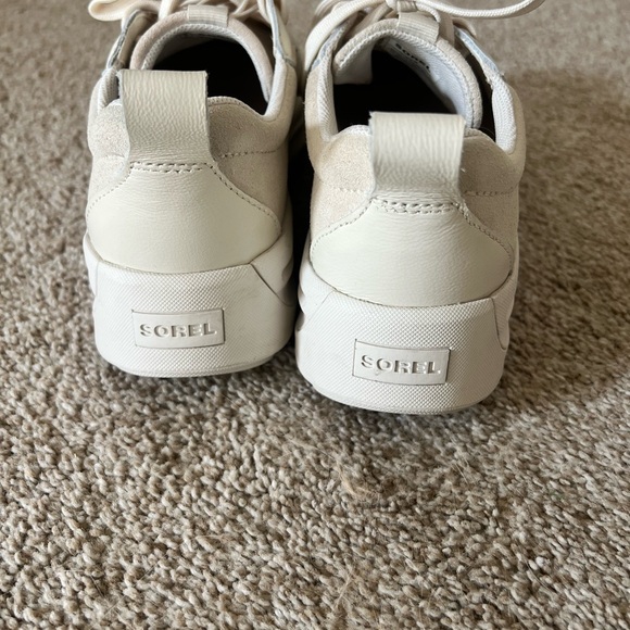 Sorel Women Ona 503 Everyday Low WP Sneakers Size US 9 Sea Salt Chalk Leather - Picture 4 of 7